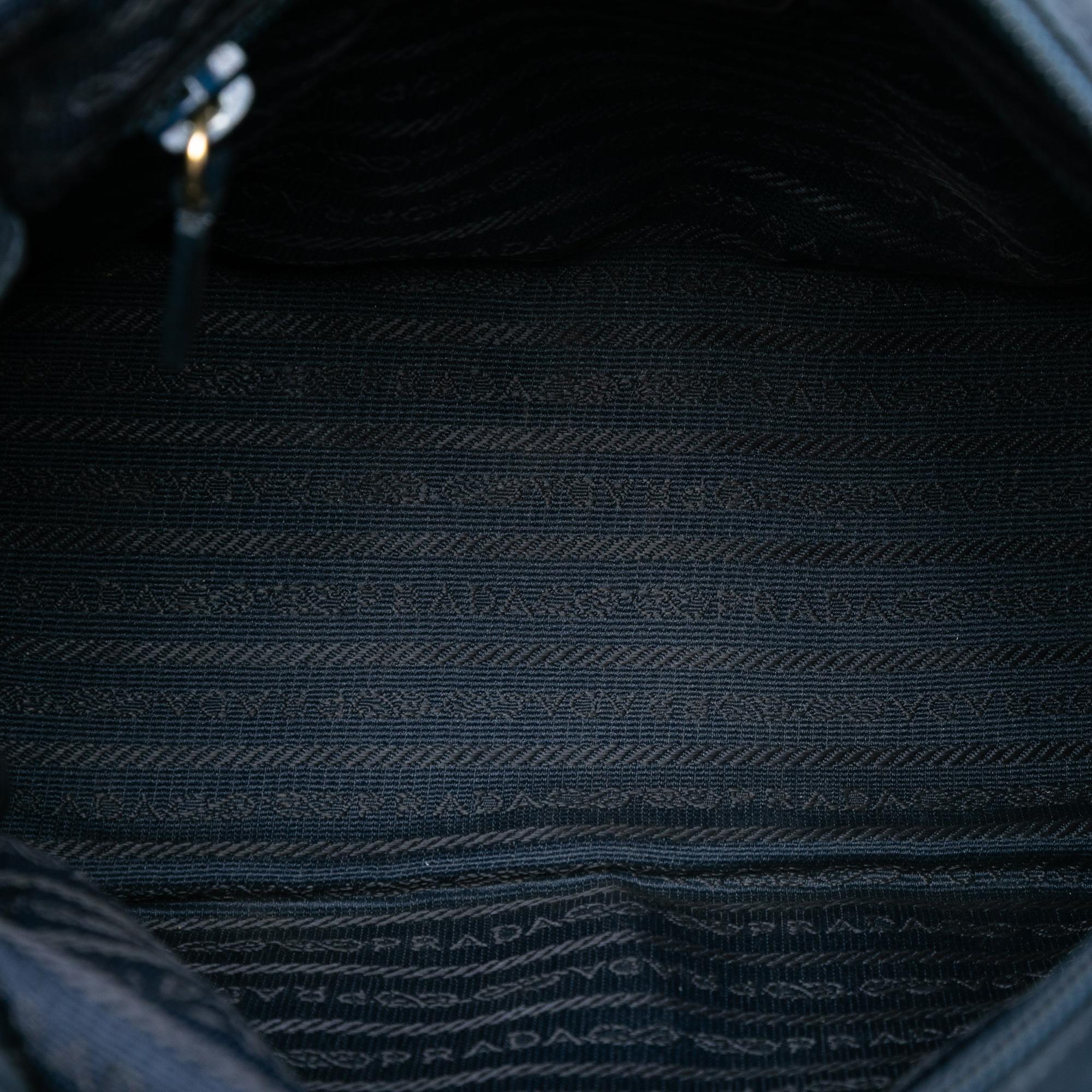 Prada Tessuto Metal Handle Bag