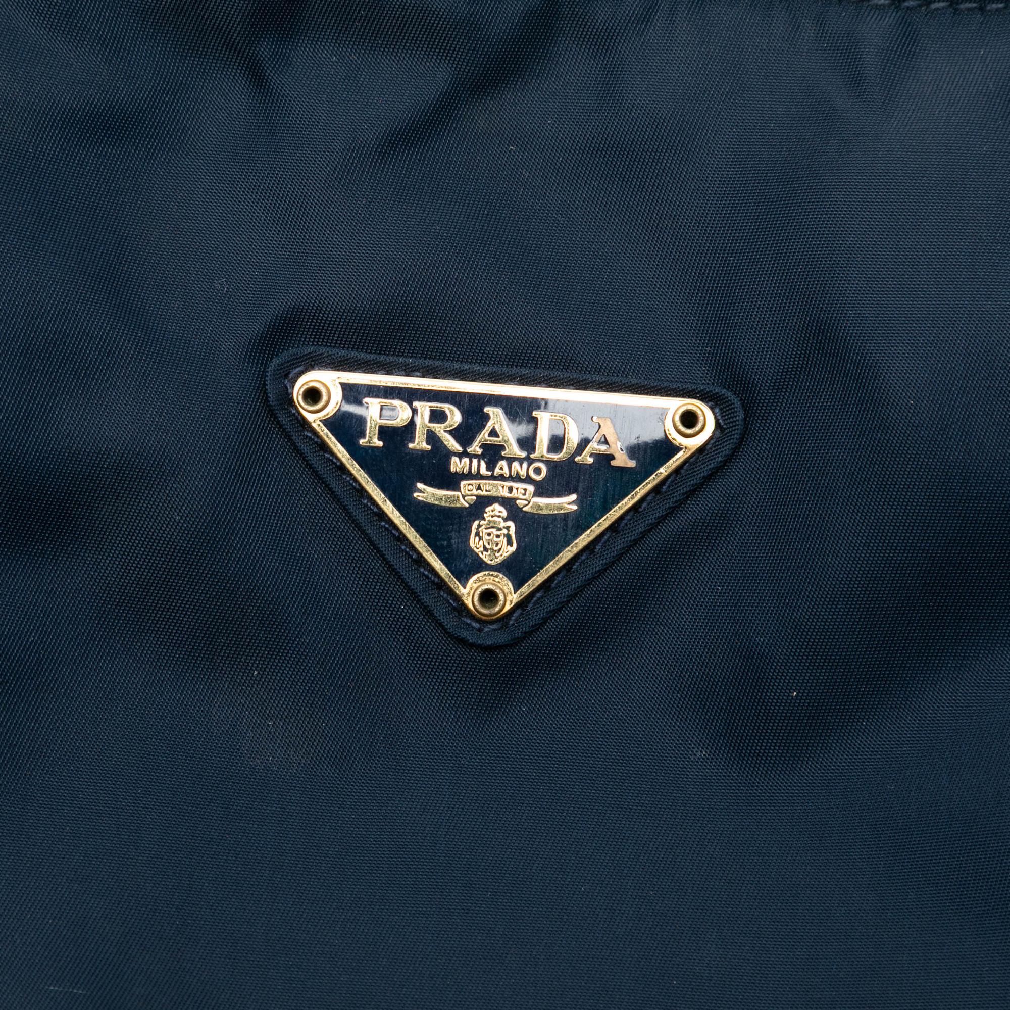 Prada Tessuto Metal Handle Bag