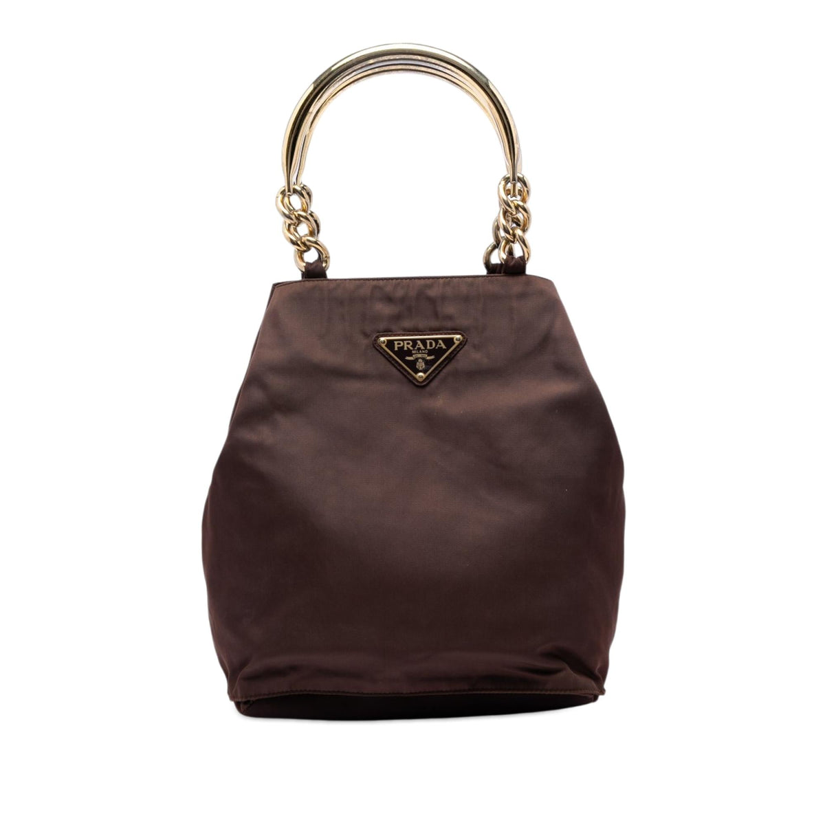 Prada Tessuto Metal Handle Bag