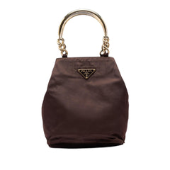 Prada Tessuto Metal Handle Bag
