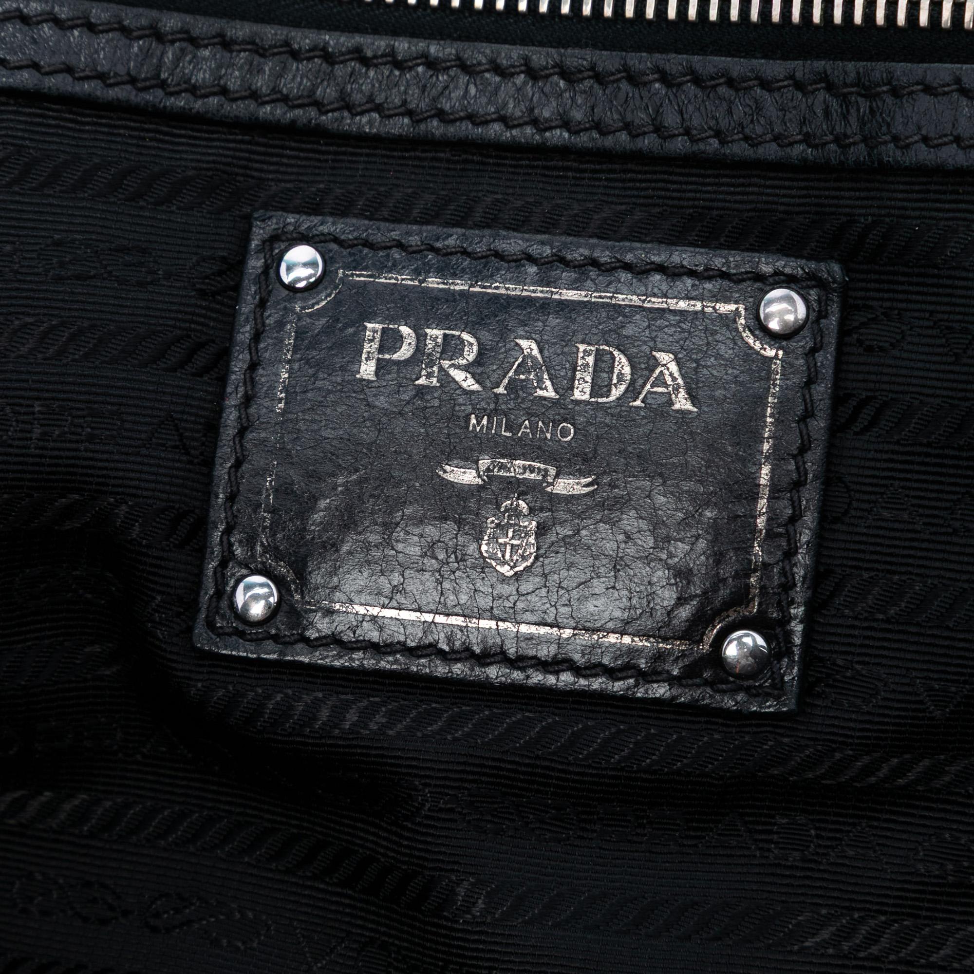 Prada Tessuto Push Lock Convertible Tote