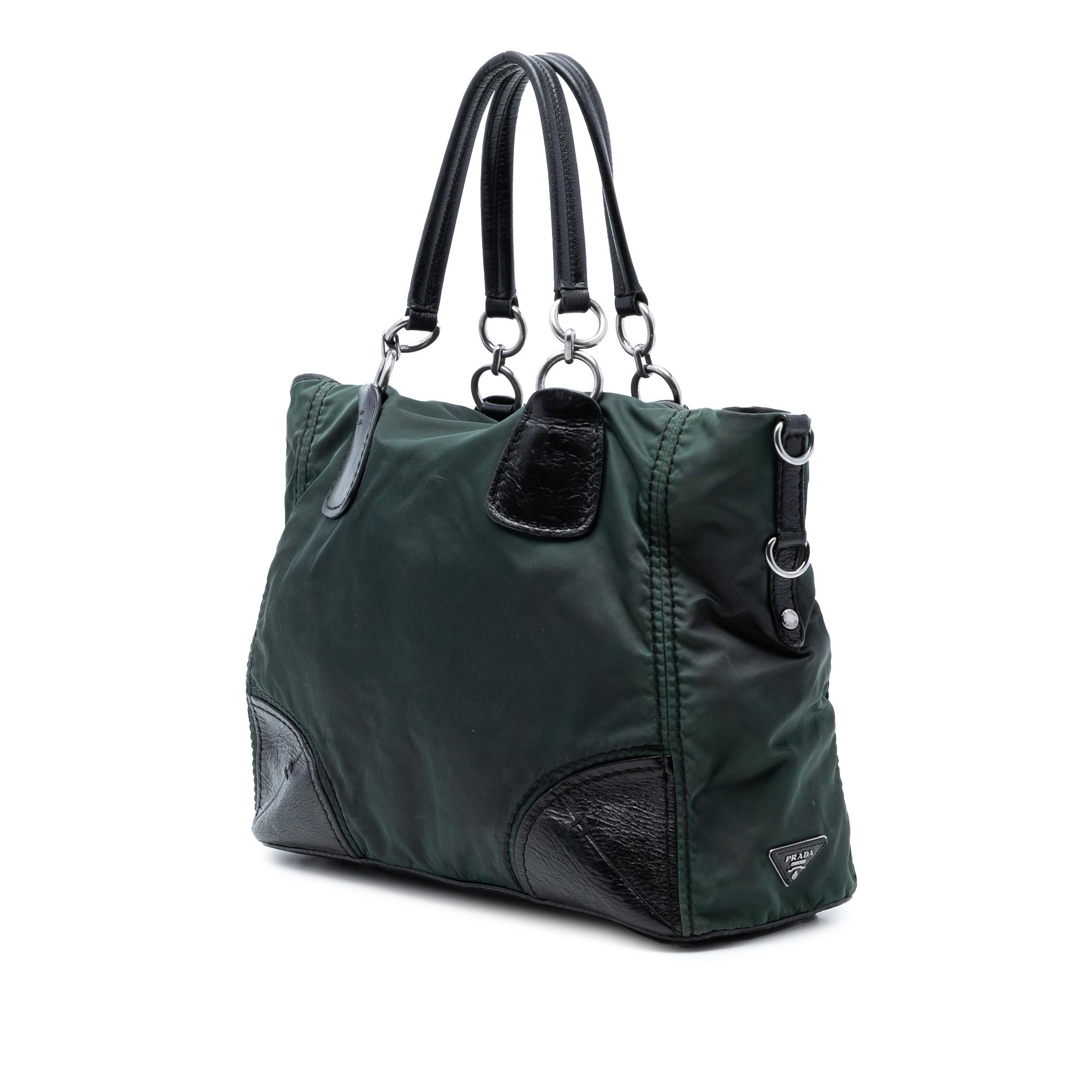 Prada Tessuto Push Lock Convertible Tote
