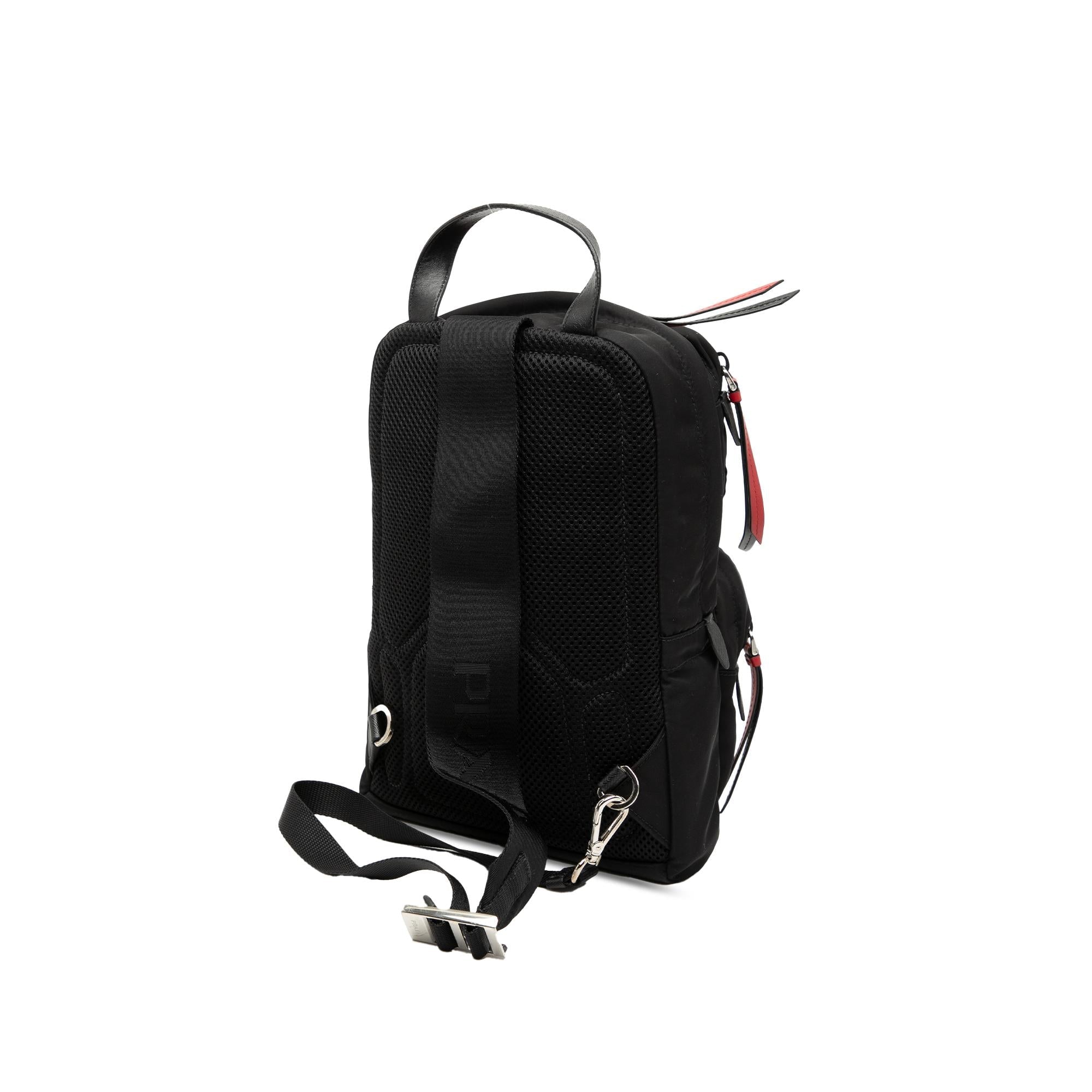 Prada Tessuto Robot Fluo Sling Backpack