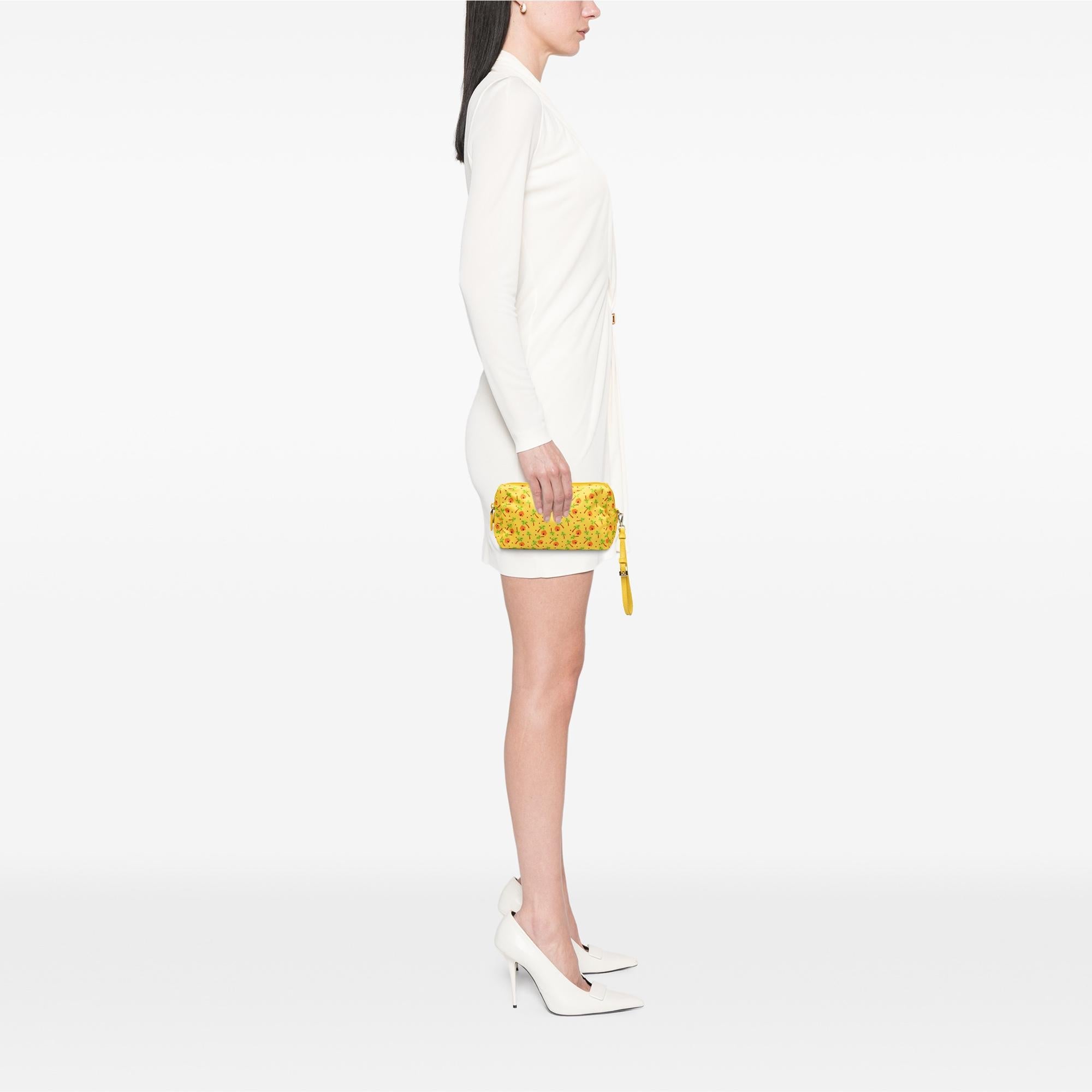 Prada Tessuto Stampato Palm Cosmetic Pouch