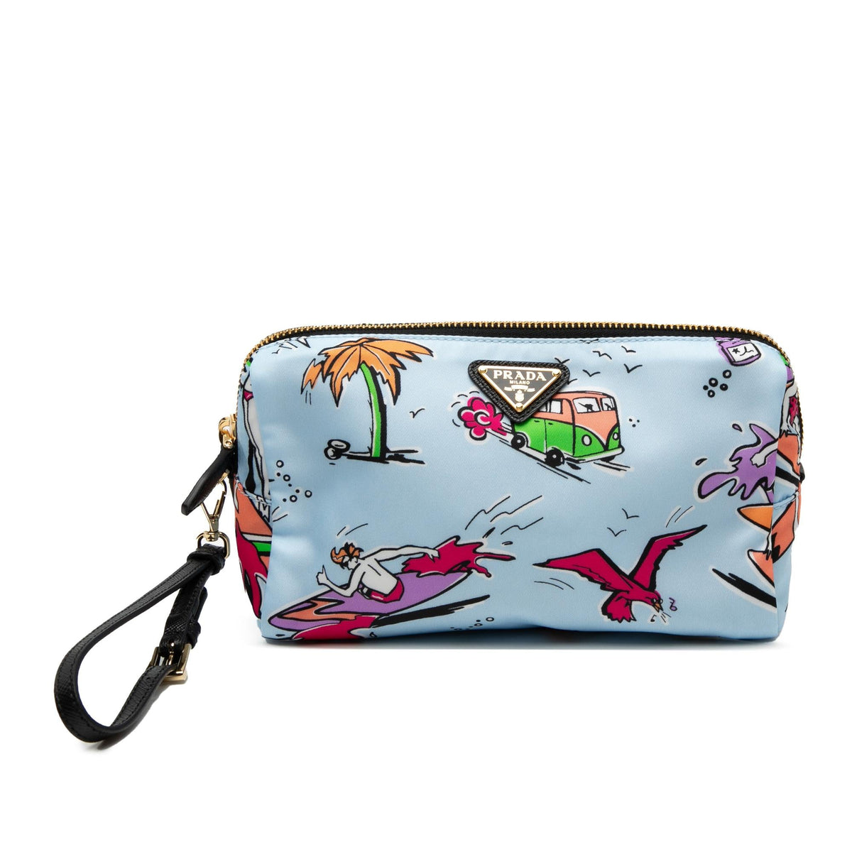 Prada Tessuto Stampato Surf Cosmetic Pouch