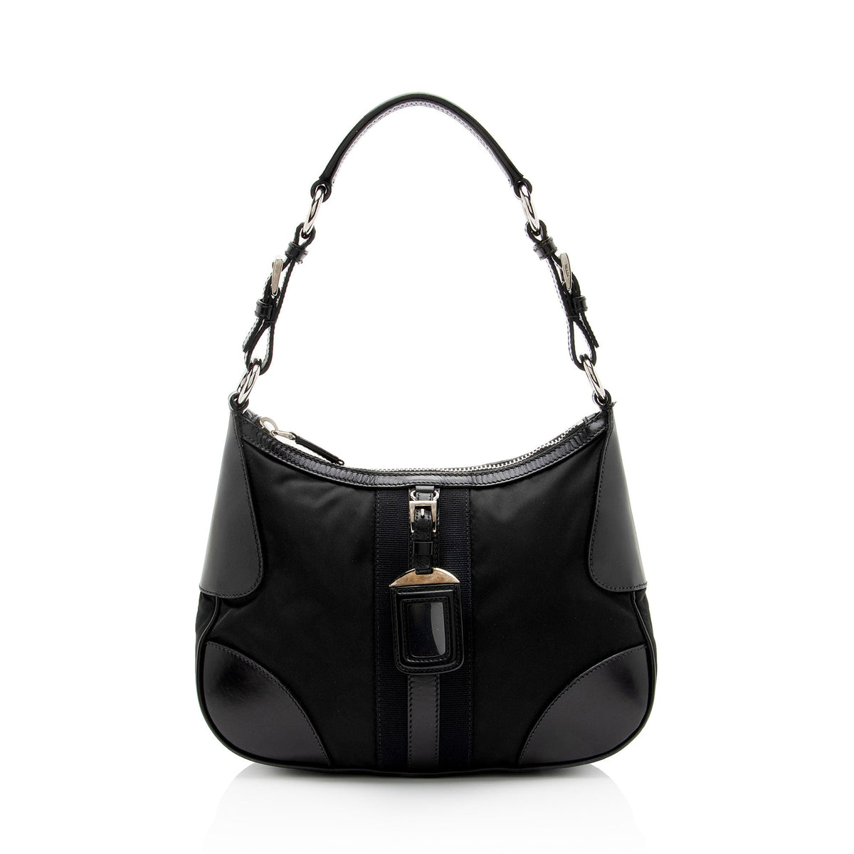 Prada Tessuto Stripe Hobo