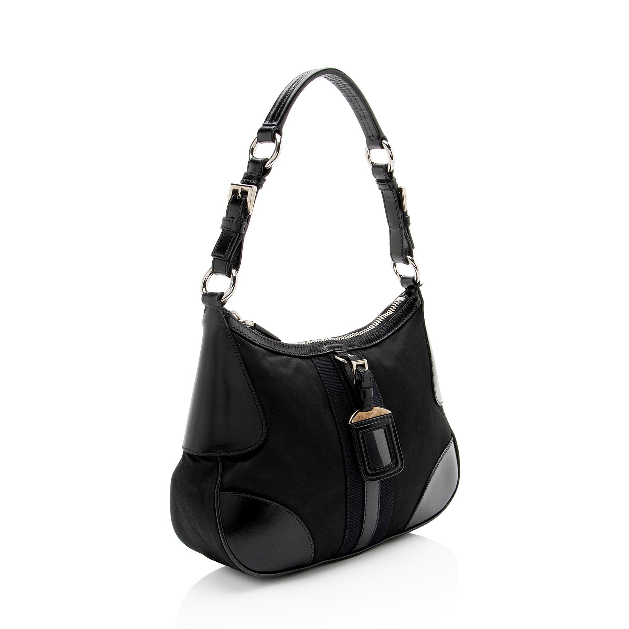 Prada Tessuto Stripe Hobo