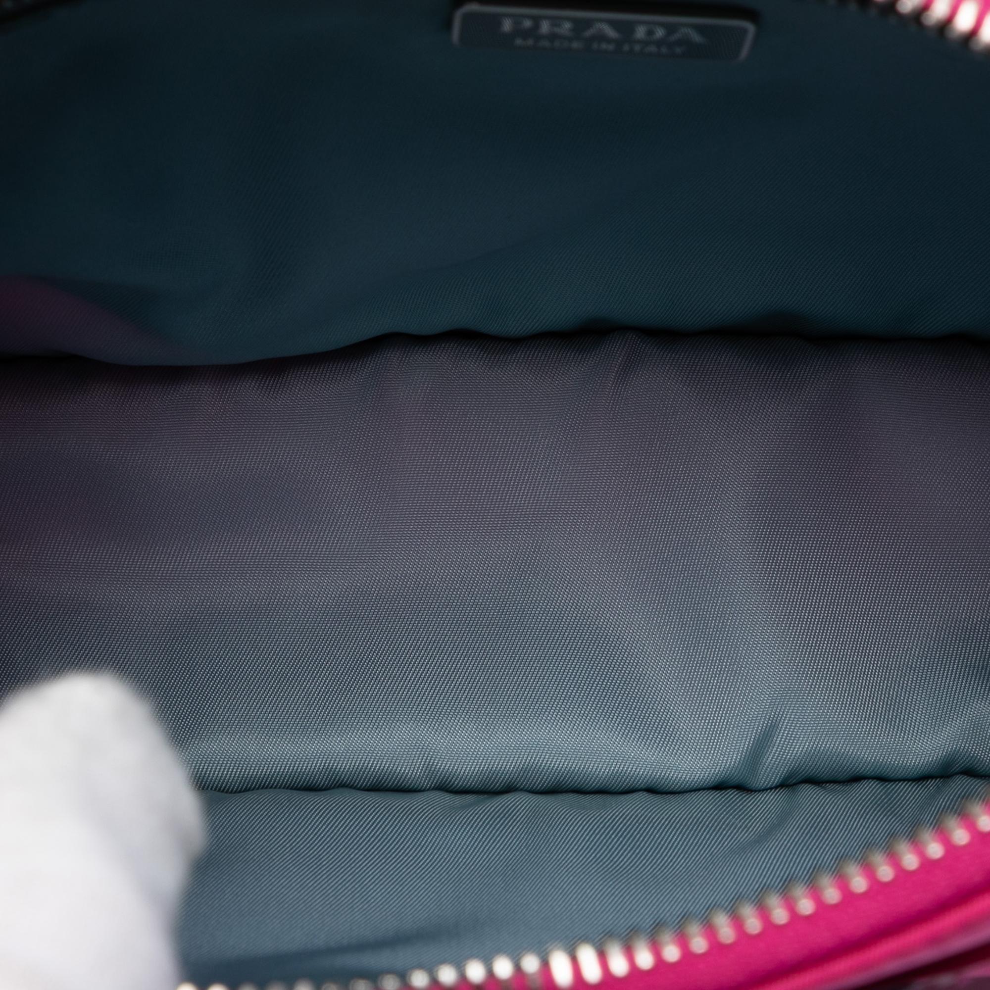 Prada Tessuto Studded Etiquette Shoulder Bag