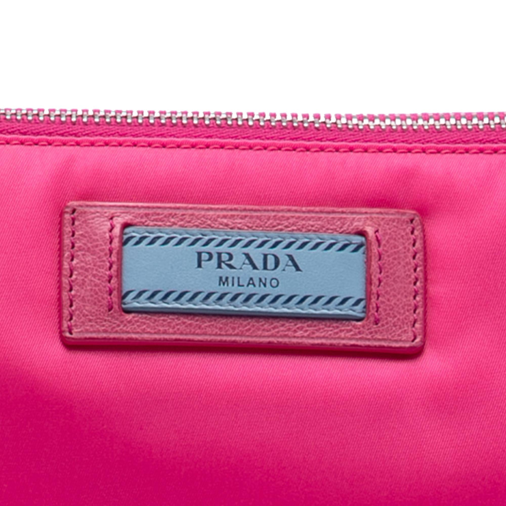 Prada Tessuto Studded Etiquette Shoulder Bag