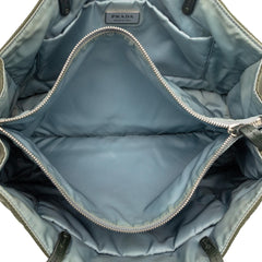Prada Tessuto Studded Etiquette Tote