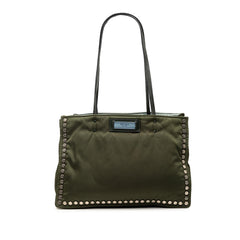 Prada Tessuto Studded Etiquette Tote
