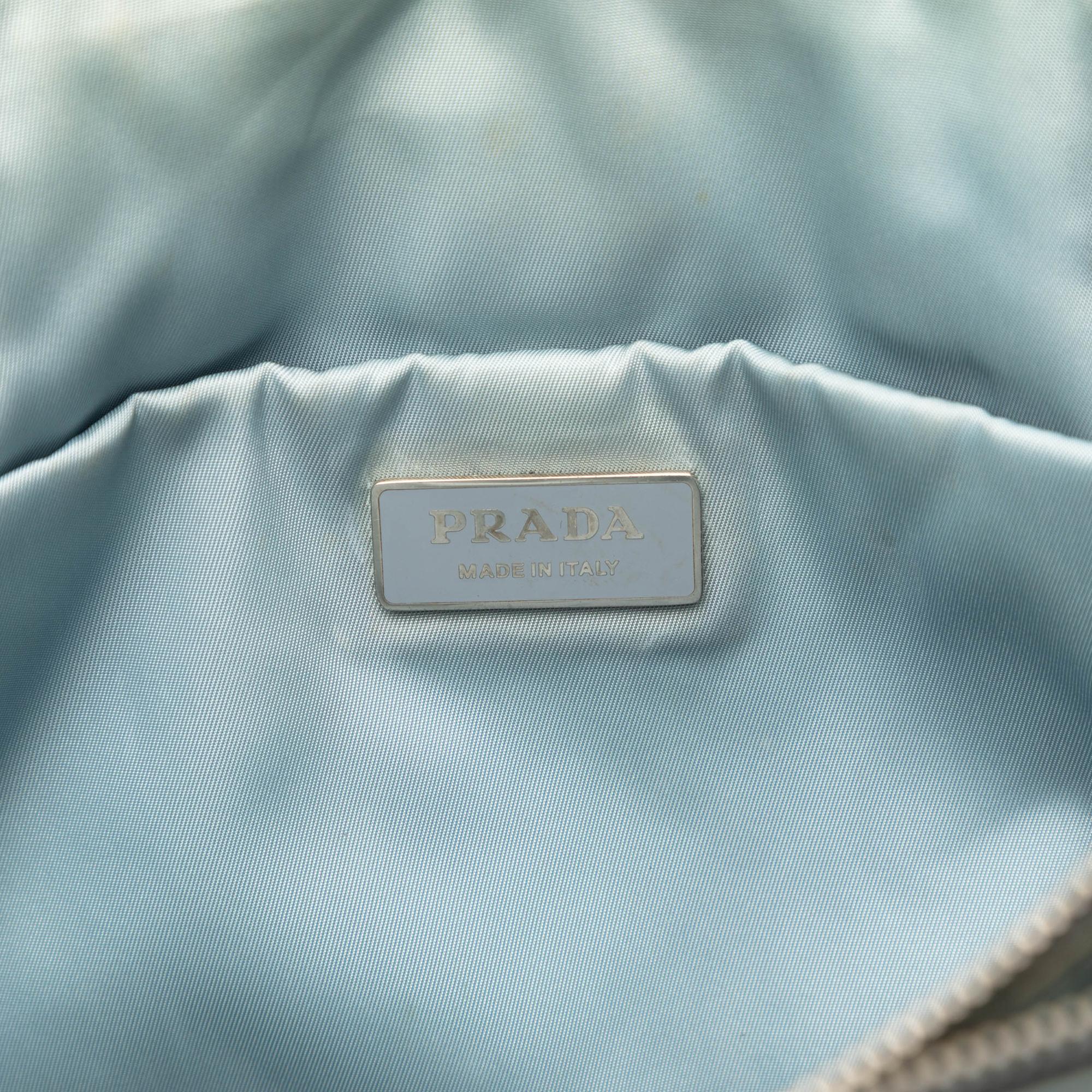 Prada Tessuto Studded Etiquette Tote
