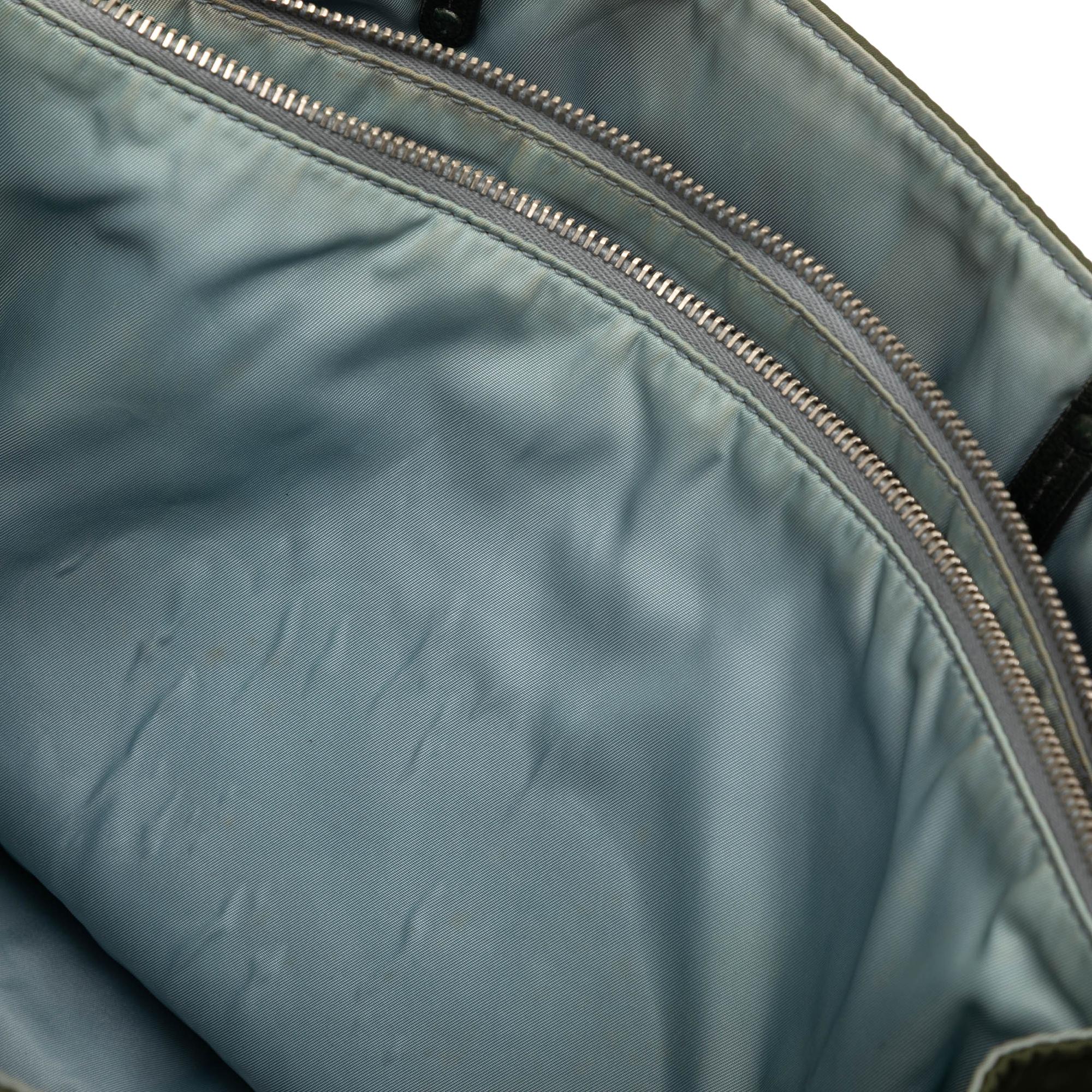 Prada Tessuto Studded Etiquette Tote
