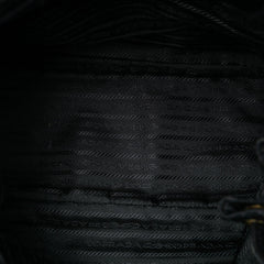 Prada Tessuto Whipstitched Logo Oro Tassel Satchel
