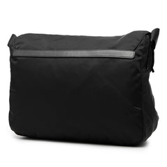 Prada Tessuto Zip Double Buckle Messenger Bag