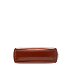 Prada Textured Patent St Grana Paglia Tote