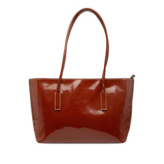 Prada Textured Patent St Grana Paglia Tote
