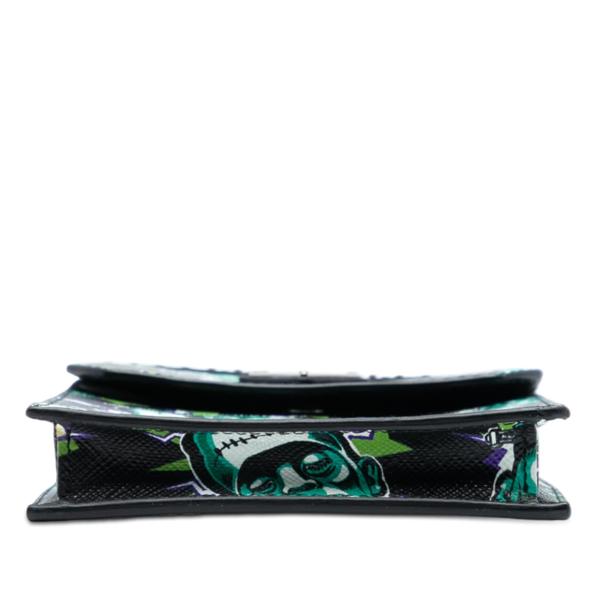 Prada Universal Studios Saffiano Frankenstein Phone Holder