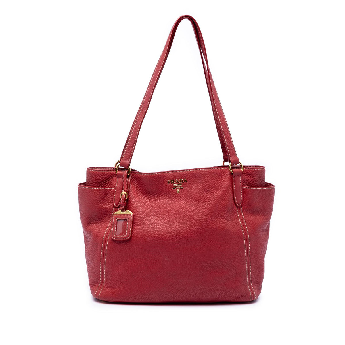 Prada VItello Daino Double Pocket Tote