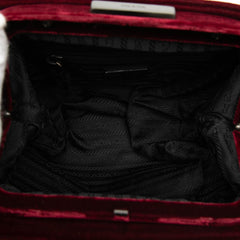 Prada Velvet Frame Clasp Shoulder Bag