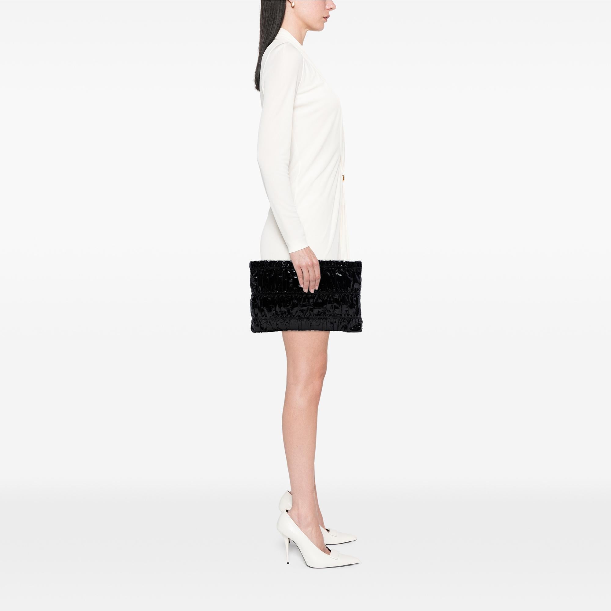 Prada Vernice Gaufre Clutch