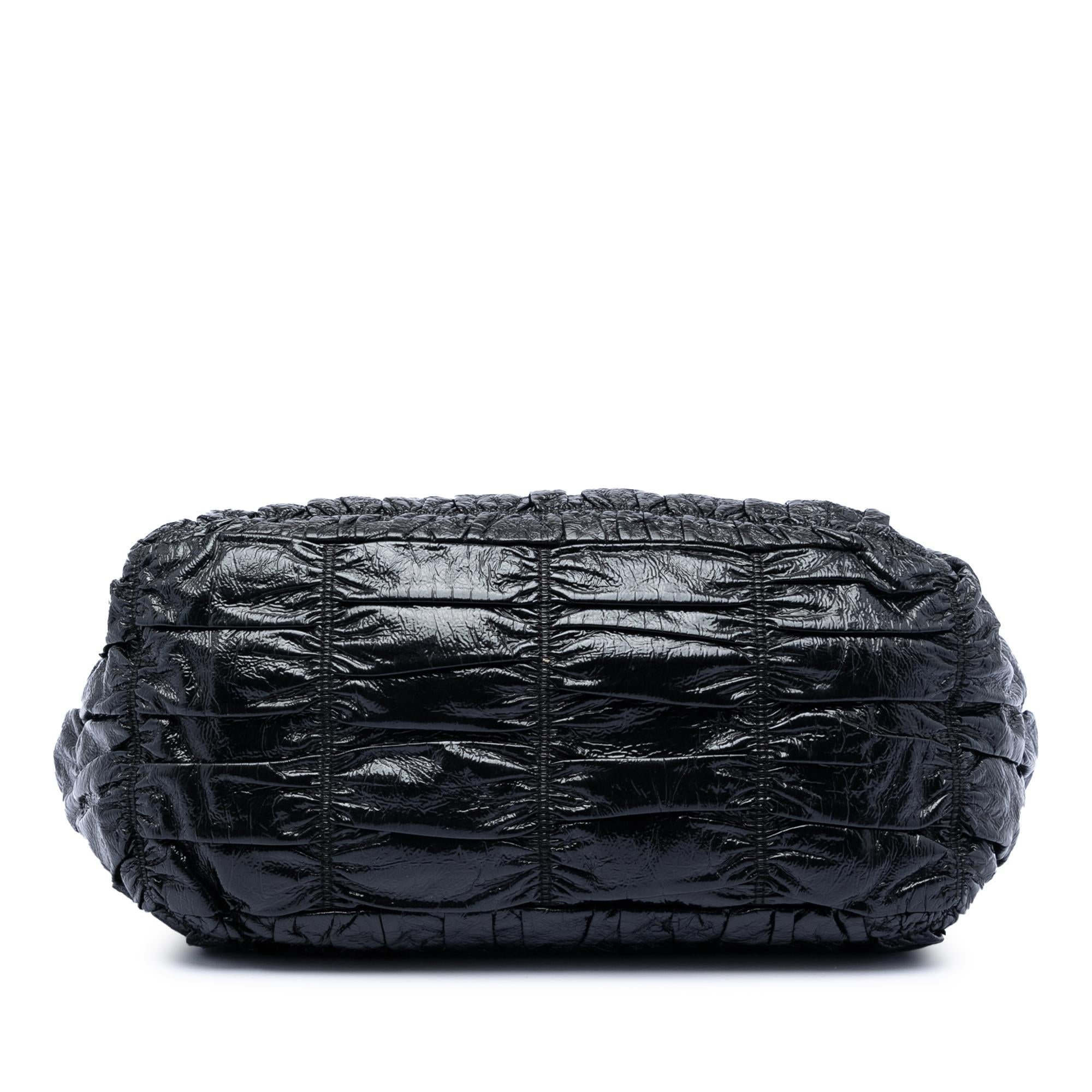 Prada Vernice Gaufre Resin Chain Shopping Tote