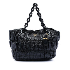 Prada Vernice Gaufre Resin Chain Shopping Tote