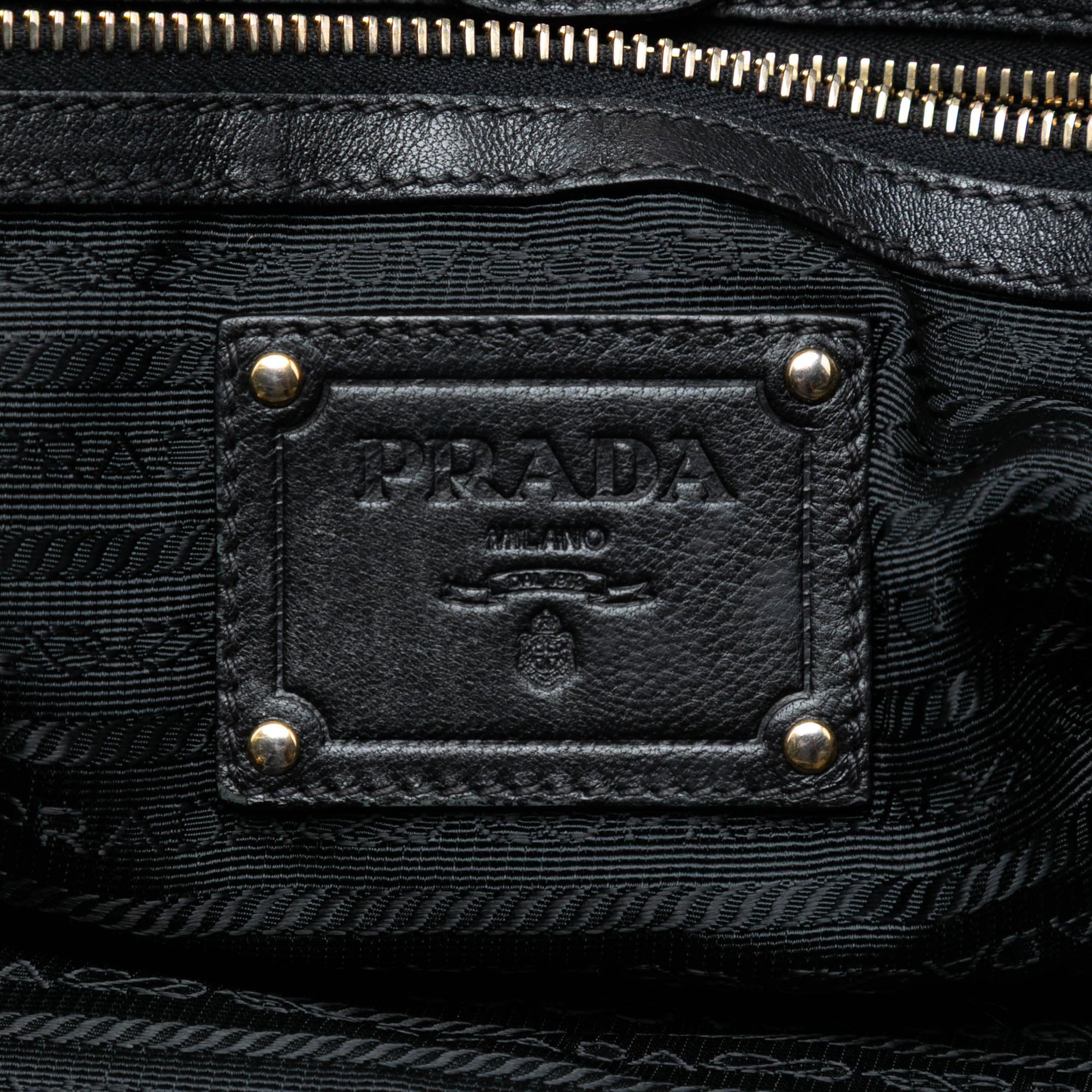 Prada Vernice Gaufre Resin Chain Shopping Tote