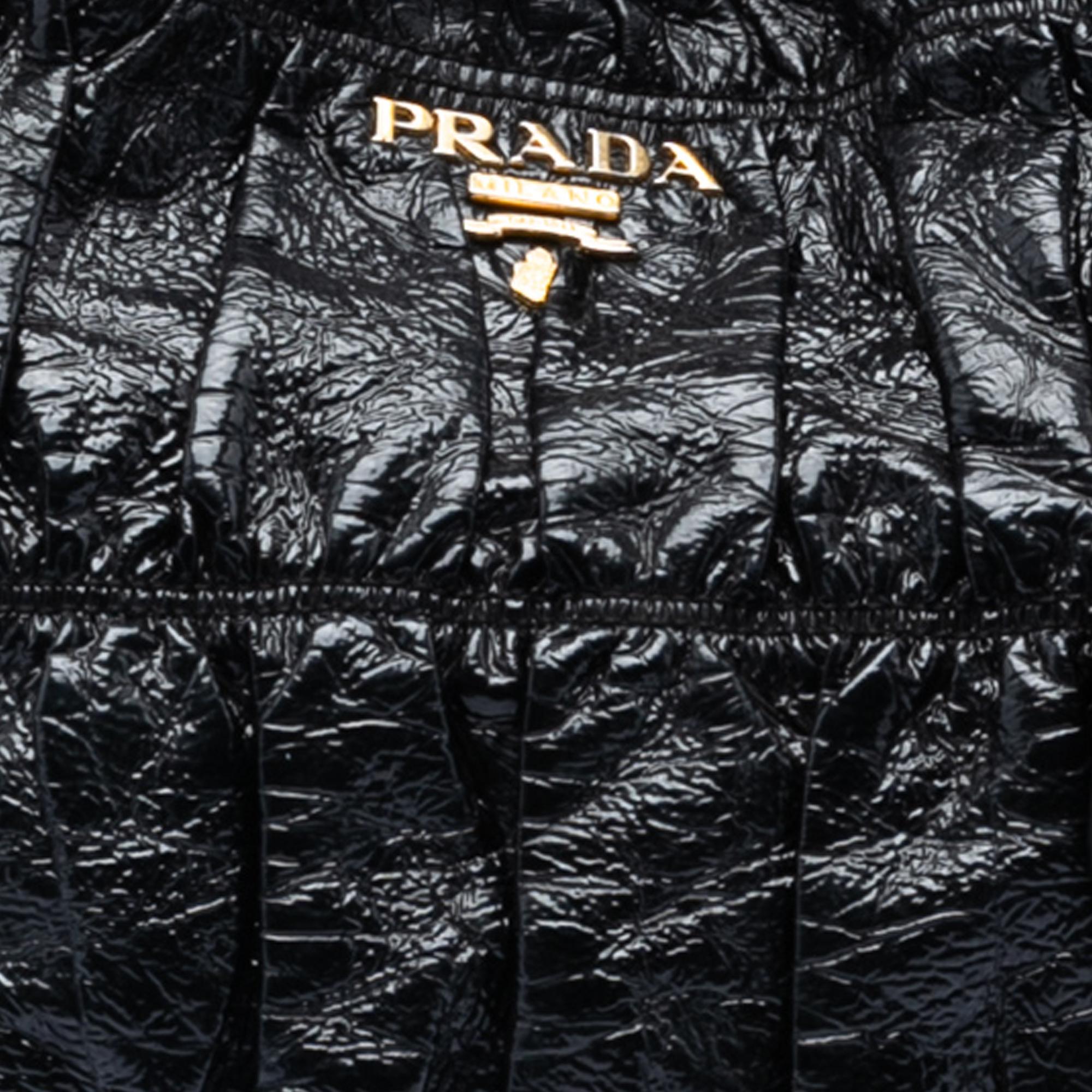 Prada Vernice Gaufre Resin Chain Shopping Tote