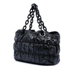 Prada Vernice Gaufre Resin Chain Shopping Tote