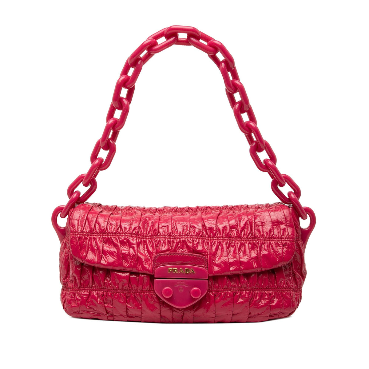 Prada Vernice Gaufre Shoulder Bag
