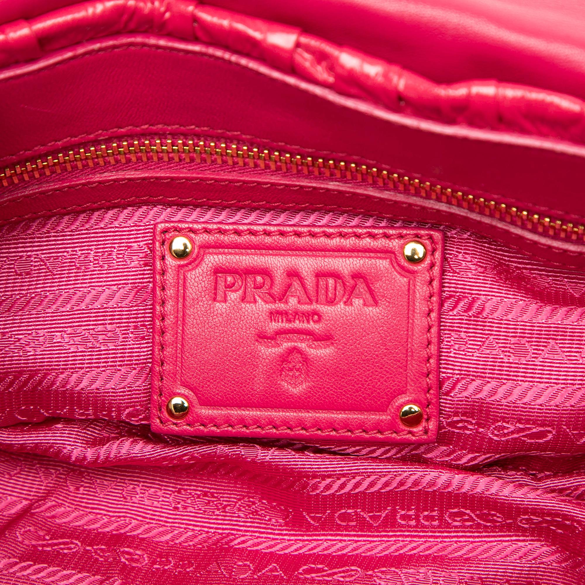Prada Vernice Gaufre Shoulder Bag