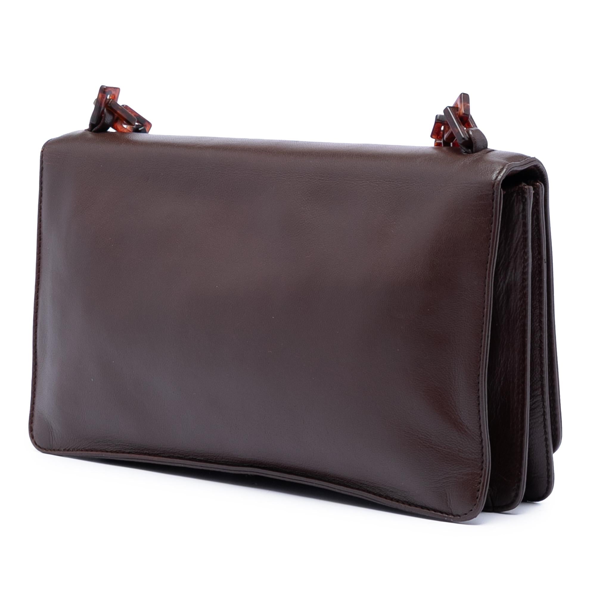 Prada Vitello City Resin Chain Crossbody