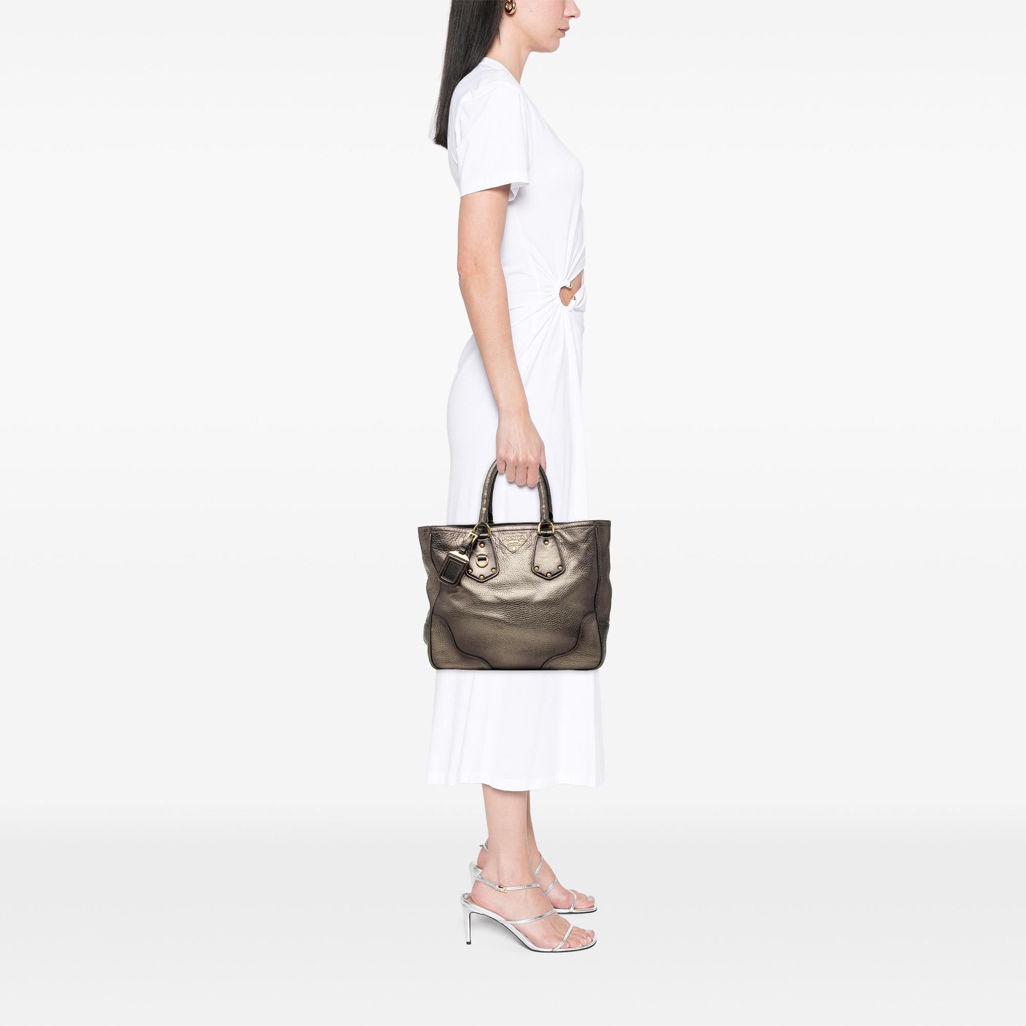 Prada Vitello Daino Antik Shopping Tote