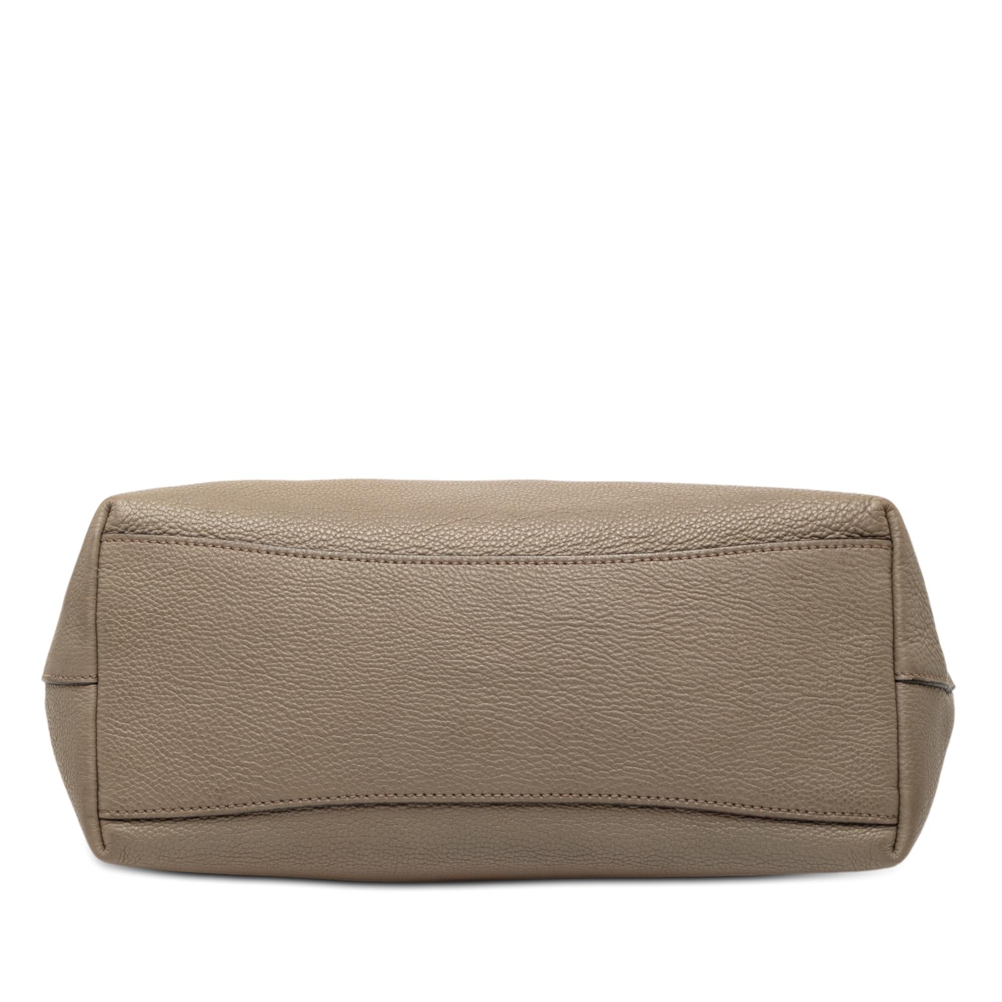 Prada Vitello Daino Canapa Logo Tote