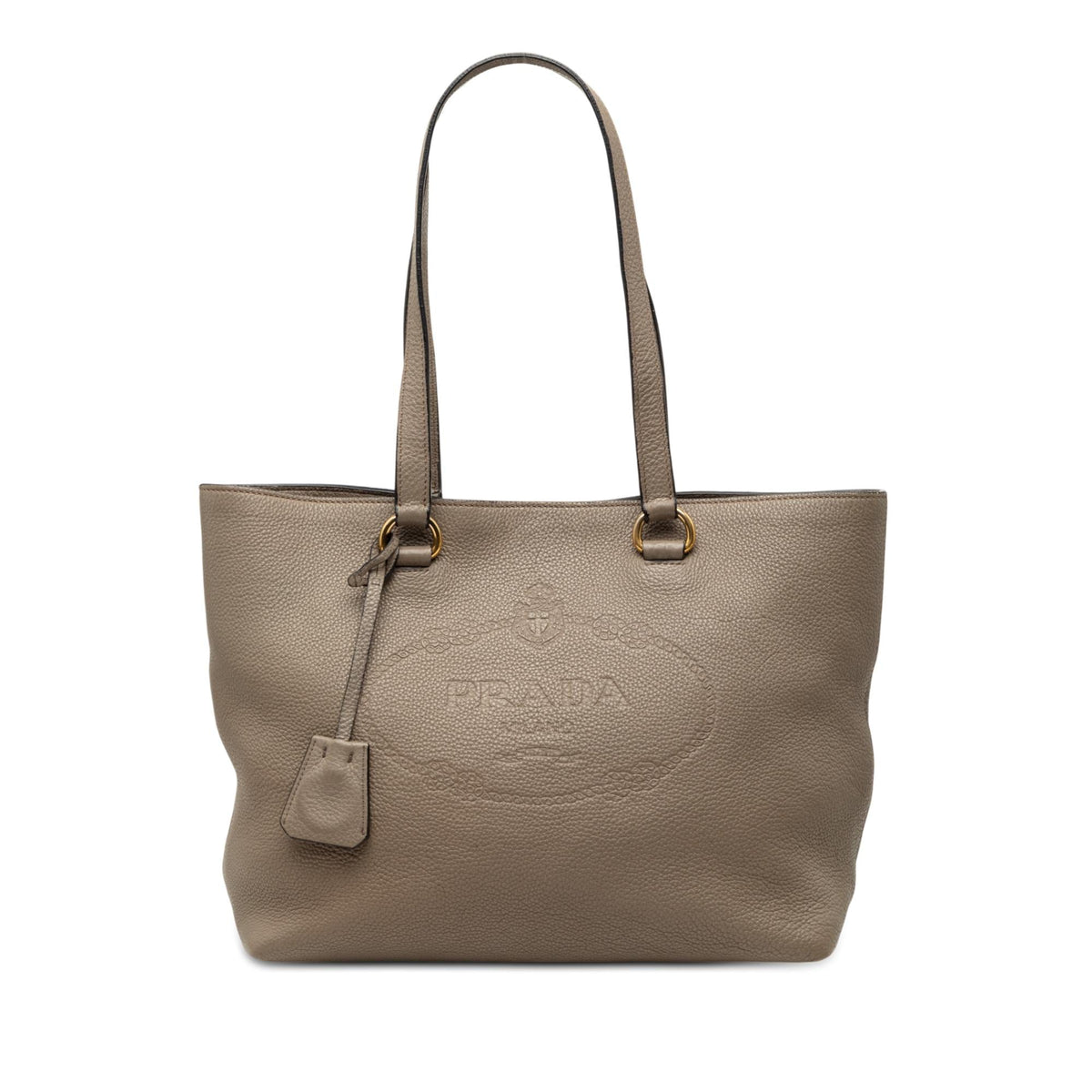 Prada Vitello Daino Canapa Logo Tote