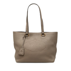 Prada Vitello Daino Canapa Logo Tote