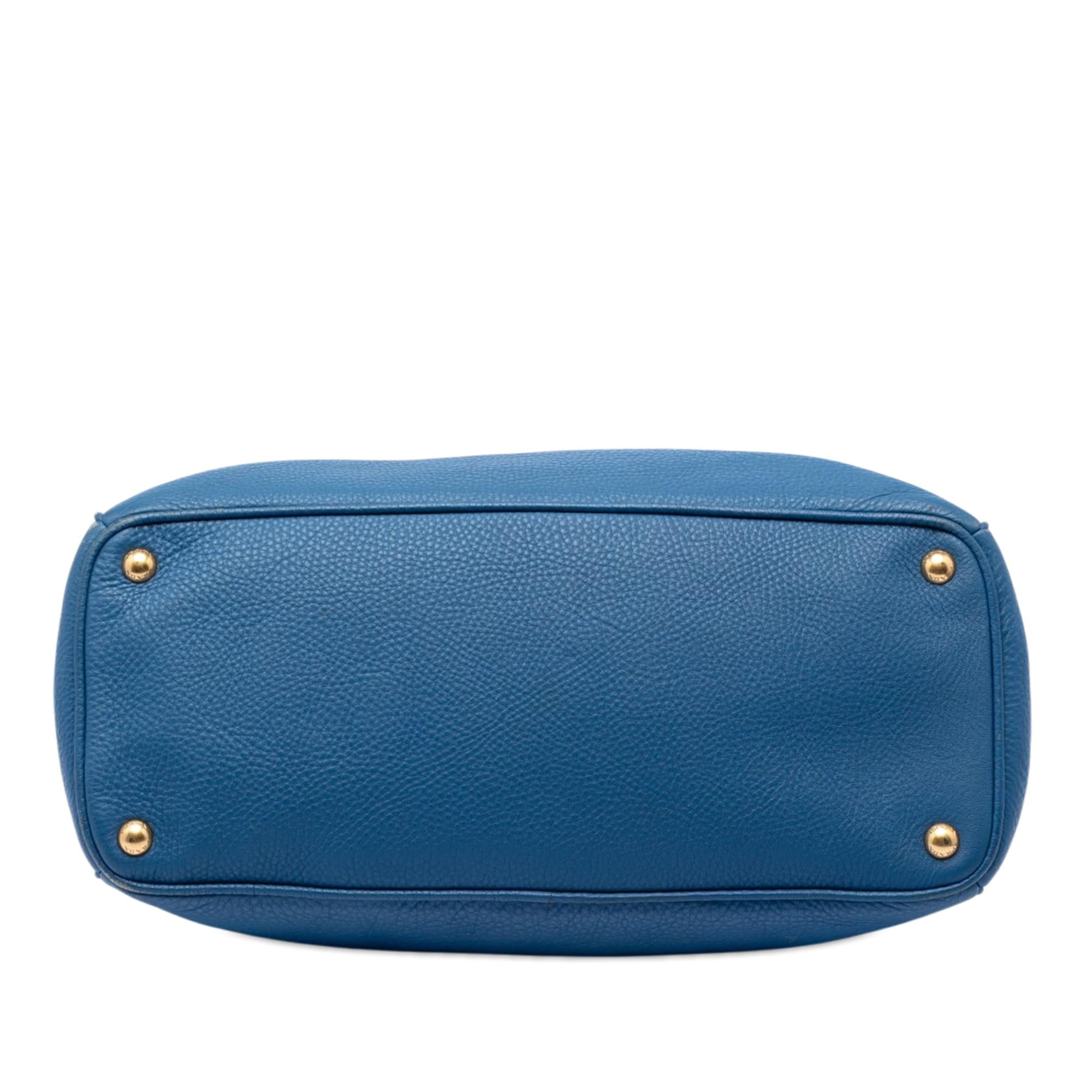 Prada Vitello Daino Double Zip Convertible Tote