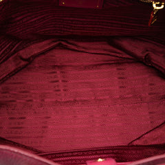 Prada Vitello Daino Embossed Canapa Logo Open Convertible Tote
