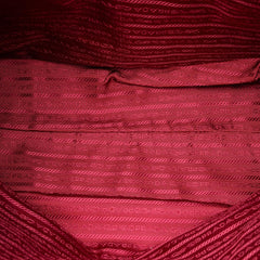 Prada Vitello Daino Embossed Canapa Logo Open Convertible Tote