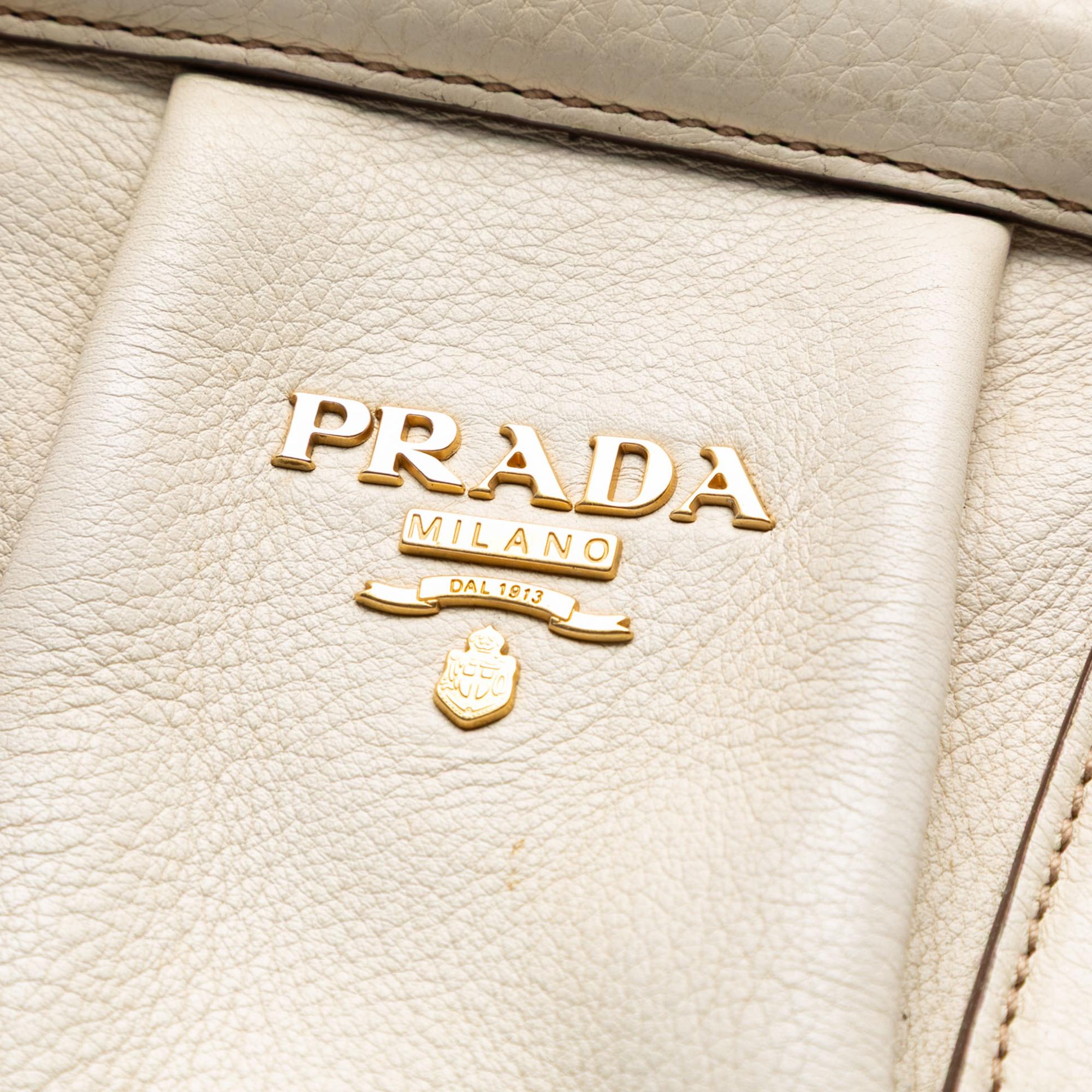 Prada Vitello Daino Frame Tote