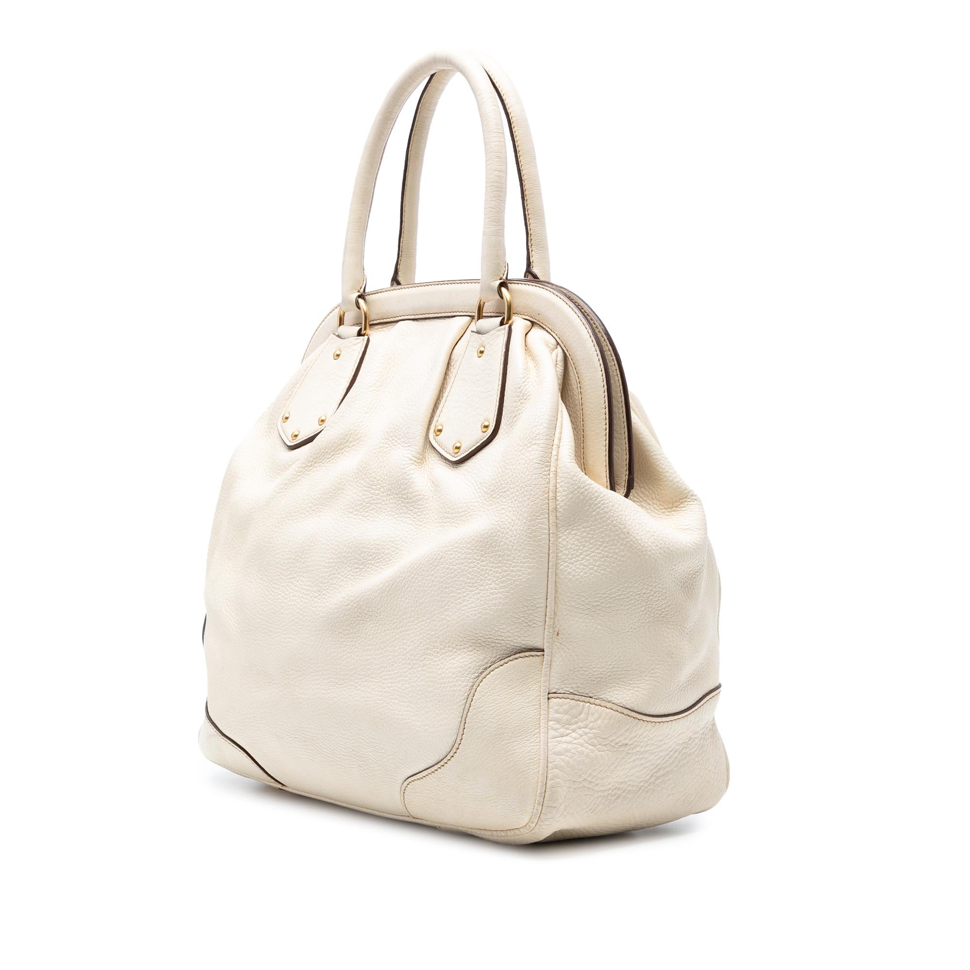 Prada Vitello Daino Frame Tote