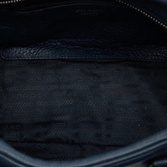 Prada Vitello Daino Front Pocket Boston Bag