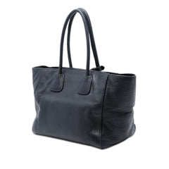 Prada Vitello Daino Front Pocket Open Convertible Tote