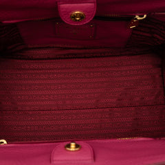 Prada Vitello Daino Front Pocket Open Convertible Tote