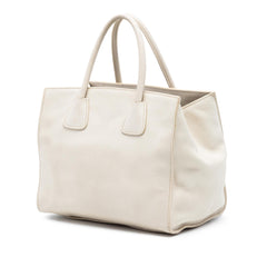 Prada Vitello Daino Front Pocket Open Convertible Tote
