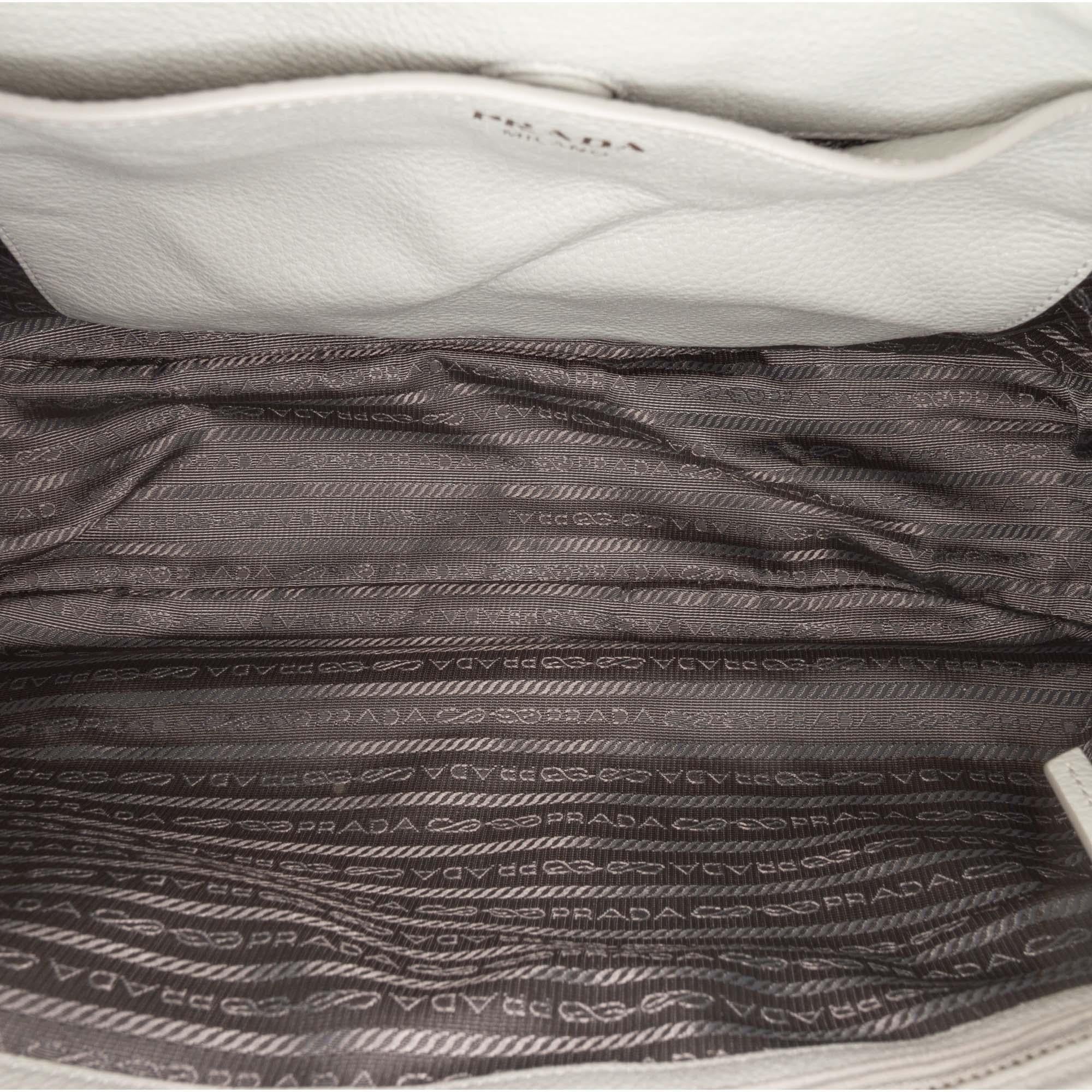 Prada Vitello Daino Front Pocket Shoulder Bag