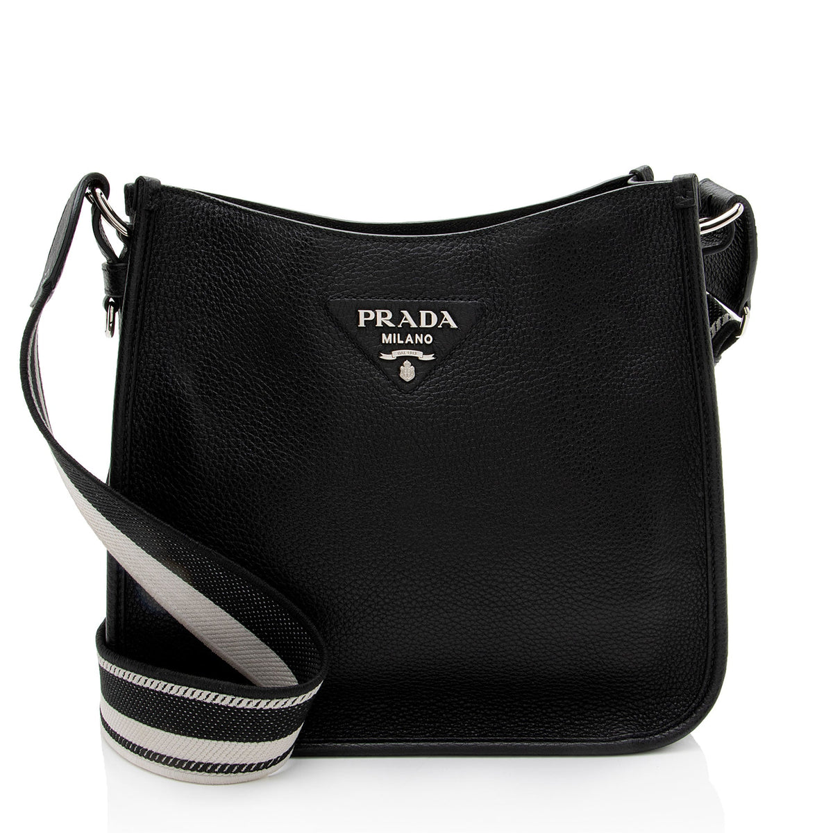 Prada Vitello Daino Logo Medium Soft Messenger