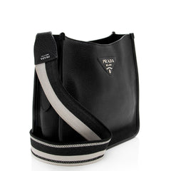 Prada Vitello Daino Logo Medium Soft Messenger