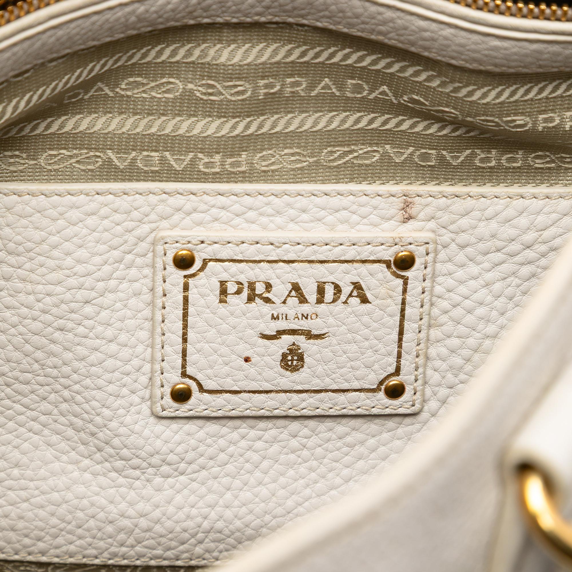 Prada Vitello Daino Open Convertible Tote